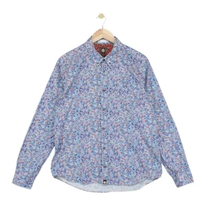 Pretty Green Floral Shirt Mens Size XL Multicoloured Slim Fit Liam Gallagher - Picture 1 of 15