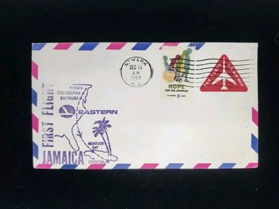 Newark New Jersey to Montego Bay Jamaica 1969 First Flight Airmail FDC Cover - Image 1 of 4