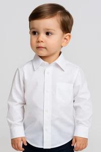 PAGE BOYS WHITE CLASSIC COLLAR FORMAL SHIRT WEDDING PROM AGE 1YRS to 16 YRS - Picture 1 of 6