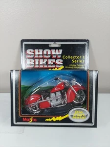 Maisto 1/18 Indian Show Bikes Motorcycle Red H5 - Picture 1 of 4