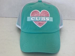 '47 Kids Girl's Chicago Cubs Adjustable Teal & Pink Baseball Hat Cap OS NEW - Picture 1 of 5