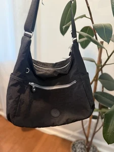 Used Kipling ALENYA Shoulder CrossBody Hobo Bag - Black  - Picture 1 of 14