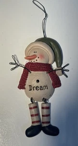 Blossom Bucket Suzi Skoglund Schneemann Ornament Mütze, Schal bewegliche Beine - Bild 1 von 5