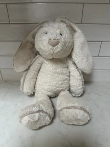JELLYCAT PIPER BUNNY PLUSH RABBIT CREAM TAN SUEDE TRIM NOSE 18” FLOPPY EARS - Picture 1 of 9