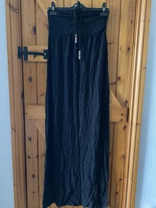 Ladies Long Maxi Style Denim Co Primark Black Dress Size 12 - Picture 1 of 1