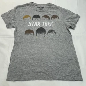 Star Trek Shirt Gray Trekkie Hairstyles Graphic Print Tee Size Women’s Medium - Picture 1 of 10