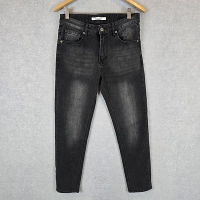 Pantalones de mezclilla Givenchy para hombre 30 negros ajustados look desvanecido hechos en Italia  Foto 1 de 4