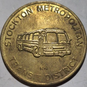 Stockton, Kalifornien - Stockton Transit Spargel Festival Bus Medaille ca 895 T - Bild 1 von 2