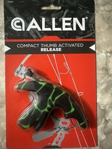 Allen Compact Thumb Activated Archery Bow Release Ambidextrous Green/Black - Picture 1 of 1