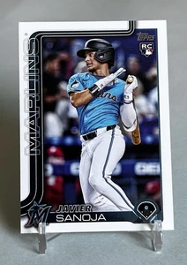 Javier Sanoja 2025 Topps #653 Rookie RC Miami Marlins - Bild 1 von 4