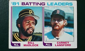 Carta 1982 Topps #100 Bill Madlock (Pirati)/Carney Lansford (Red Sox) - Foto 1 di 1