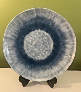 Platos de cena Rachel Zoe azul acuarela tie dye melamina 11" - Juego de 4 - Imagen 1 de 5