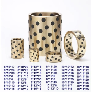 Self Lubricating Graphite Linear Bearing - Brass Bushing - Shaft ID Ø 8 10 mm - Picture 1 of 4