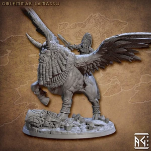 Ishtara on Lamassu | Artisan Guild | 3D Printed RPG Wargaming Mini - Picture 1 of 1