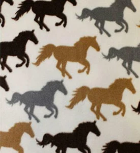 Estampado Polar Tejido - Caballos Marfil - Imagen 1 de 1