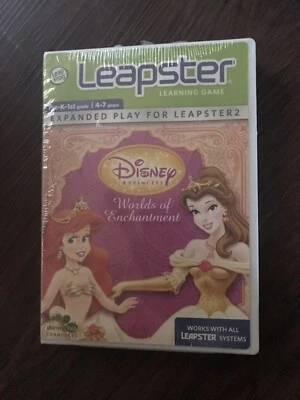 NEW Leap Frog Leapster 2 Disney Princess Worlds of Enchantment ++ Bonus Game - Image 1 of 4