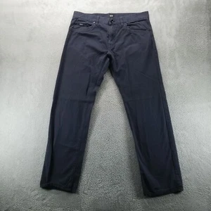 Hugo Boss Jeans Mens 36x32 Blue Maine Regular Straight Mid Rise - Picture 1 of 11