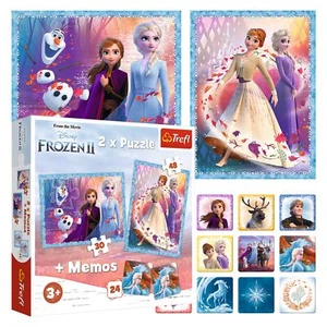 Trefl Kids 2 In 1 30 + 48 Piece & Memos Game Disney Frozen 2 Jigsaw Puzzle NEW - Picture 1 of 6