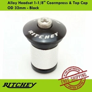 Ritchey Alloy Bike Headset 1-1/8'' Coormpress & Top Cap OD 32mm - Black - Picture 1 of 2