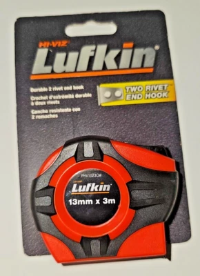 LUFKIN 182-PHV1023CMEN METRIC TAPE MEASURE 13MMX3M  HI-VIZ ORANGE - Image 1 of 2