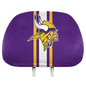 Minnesota Vikings NFL Printed Headrest Covers - Picture 1 of 1