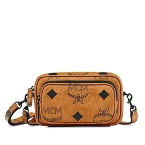 MCM Aren Maxi Mn Vi Mini Crossbody Bags Size One Cognac Brown - Picture 1 of 4