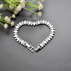 CZ Open Bracelet 925 Sterling Silver CZ Enamel Minimalist Bracelet Gift - Picture 1 of 14