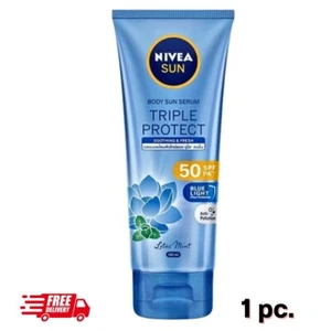 Siero Corpo Nivea Sun Triple Protect Lenitivo e Fresco SPF50 PA+++ UVA UVB 180 ml - Foto 1 di 7