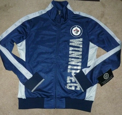 NEW NHL Winnipeg Jets Full Zip Track Jacket Women Ladies S Small NEW NWT Cover