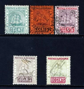 BRITISH GUIANA 1900-03 Definitive Part Set SG 233 to SG 238 VFU - Picture 1 of 2