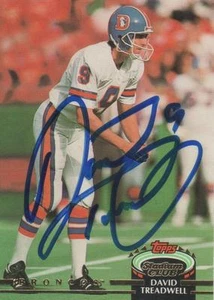 DAVID TREADWELL SIGNED 1992 TOPPS STADIUM CLUB #317 - DENVER BRONCES - Picture 1 of 1