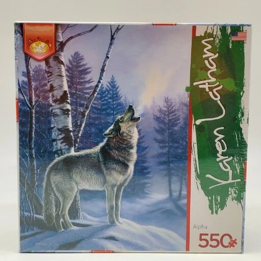 Rompecabezas Karen Latham Alpha de Serendipity 550 piezas Wolf Howling sellado Foto 1 de 4