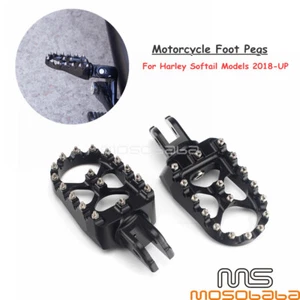 MX Style Wide Foot peg Footrest For Harley Deluxe Heritage Classic Sport Glide - Picture 1 of 9