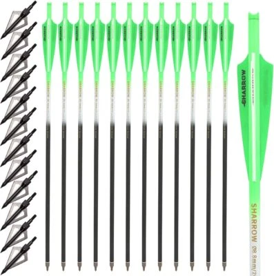 Crossbow Bolts Carbon Arrows 16" 17" 18" 20" 22" Archery Bow Tips Hunting Shoot - Image 1 of 4