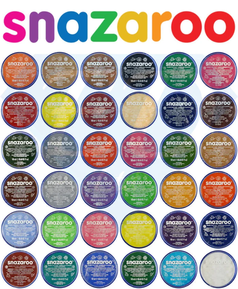 Pintura facial Snazaroo POSTAGEM COMBINADA oficial para pele sensível profissional Ma - Imagem 1 de 1