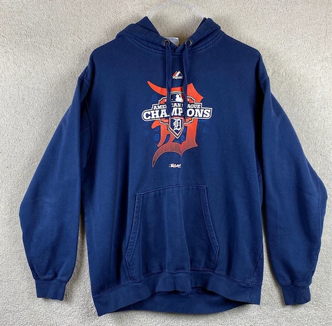 Detroit Tigers Medium M Sweatshirt MLB AL Champs Sweatshirt Size Medium Hoodie Cover