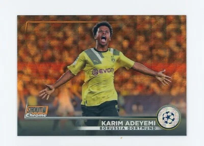 2022-23 Karim Adeyemi Topps Stadium Club Chrome Orange Wave Refractor 23/25 - Image 1 of 3