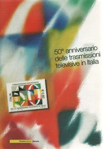ITALIA 2004 FOLDER 50° ANNIVERSARIO DELLE TRASMISSIONI TELEVISIVE IN ITALIA - Picture 1 of 1