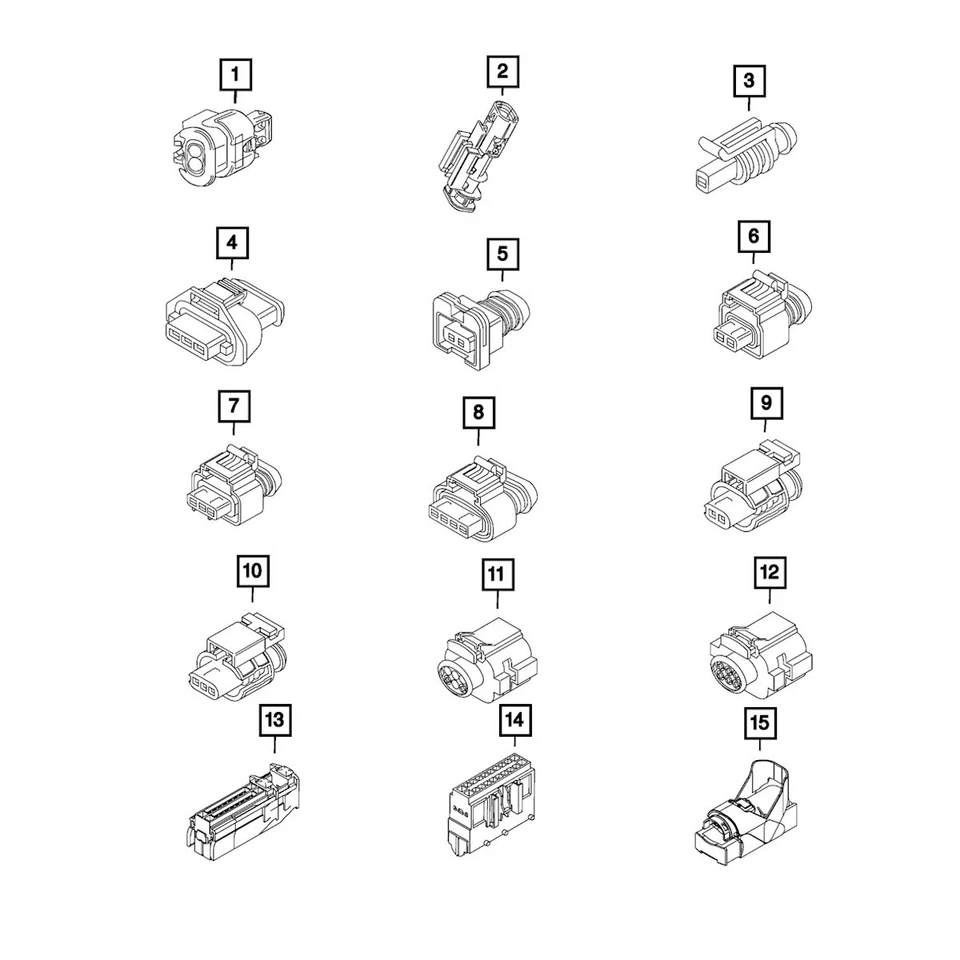 Электрический контактный разъем 68235875AA Mopar для Fiat 500X Jeep Renegade 2015-2017 - Изображение 1 из 1
