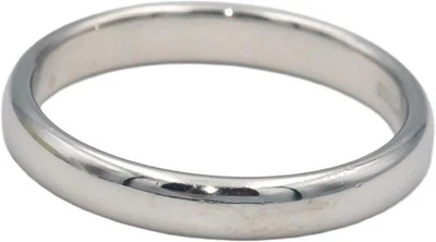 TIFFANY & CO. Platinum Jewelry 3.0mm Wide Band Ring Size 7 - Image 1 of 4