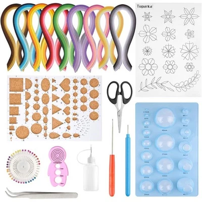 19 Pcs Paper Quilling Kits 45 Colors 900 Strips Quilling Art Paper DIY Craft - Image 1 of 4