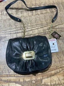 Juicy Couture Leather Black Small Bag Purse Crossbody New Vintage - Picture 1 of 5