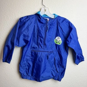 Disney Buzz Lightyear Boys Packable Jacket In A Bag Size 6 Blue Pullover Hood - Picture 1 of 6