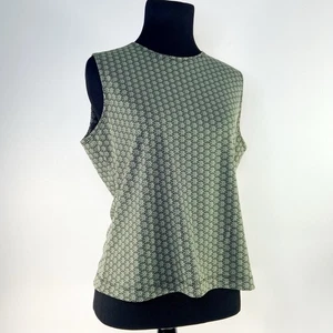 Top informal Corner Annex geométrico sin mangas para mujer Petite M verde y negro - Imagen 1 de 8