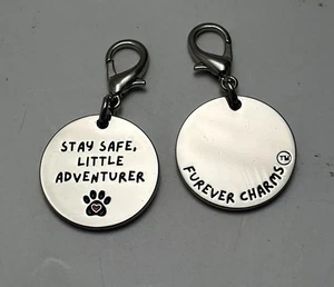 Furever Charms TM 1" Rund Handgestempelt Distressed Legierung Haustier Halsband Charm Neu - Bild 1 von 9