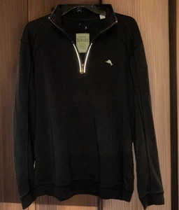 Tommy Bahama Shirt Herren M schwarz 1/4 Zip Vintage Pullover - Bild 1 von 6