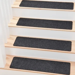 8" X 30" (15 in Pack) Non-Slip Carpet Stair Treads Non-Skid Safety Rug Slip R... - Picture 1 of 8