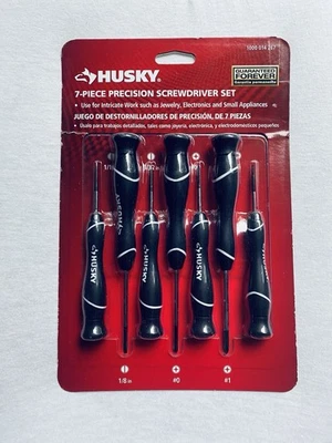 HUSKY 7pc Precision Micro Screwdriver Set Torx Flat Phillips Electronics Jewelry - Image 1 of 2
