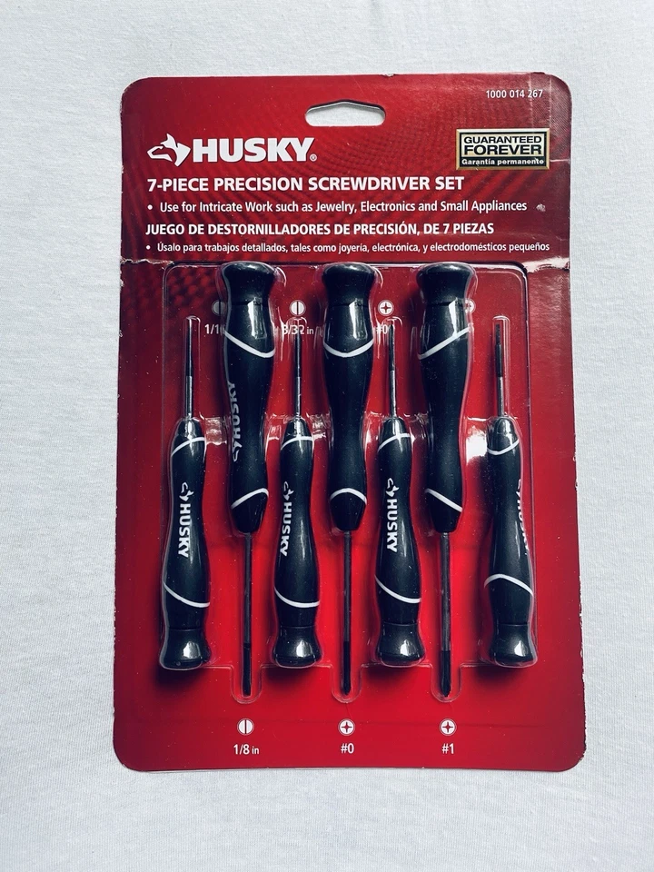HUSKY 7pc Precision Micro Screwdriver Set Torx Flat Phillips Electronics Jewelry - Image 1 of 2
