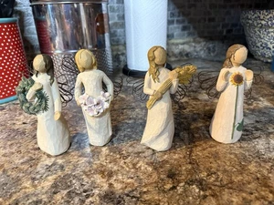 Willow tree Flower Set Of 4. Angle Of Winter/spring/autumn/summer - Picture 1 of 10